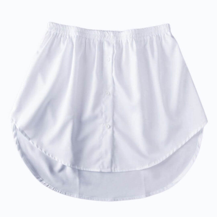 Women's elastic waist shirt extender, perfect for layered fashion & adding length.