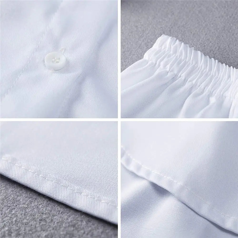 Mock shirt hem extender for women, featuring an elastic waist for a perfect layered fit.