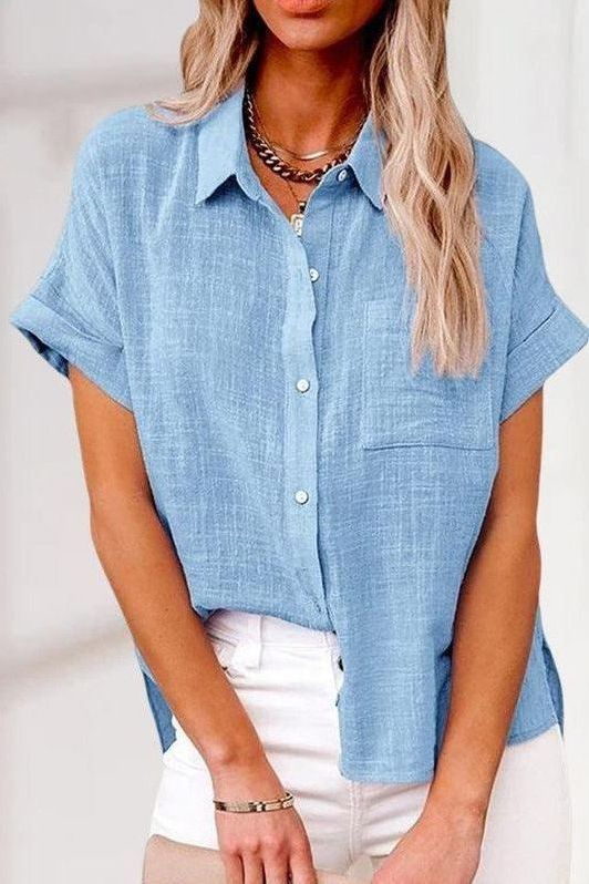 Stylish women's long sleeve buttoned shirt; a versatile, elegant blouse for workwear, office, or casual chic.