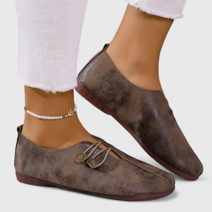 Women's foldable loafers: comfortable, elastic closure, padded insole. Perfect for travel & casual.