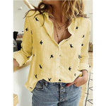 Yellow with birds