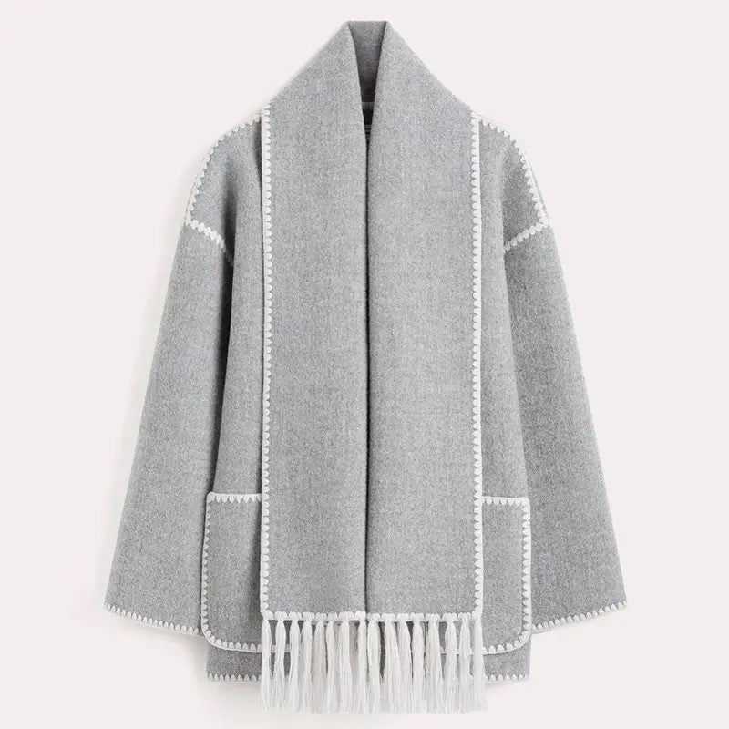 Versatile women's long wool coat, an elegant and stylish choice for autumn and winter fashion.