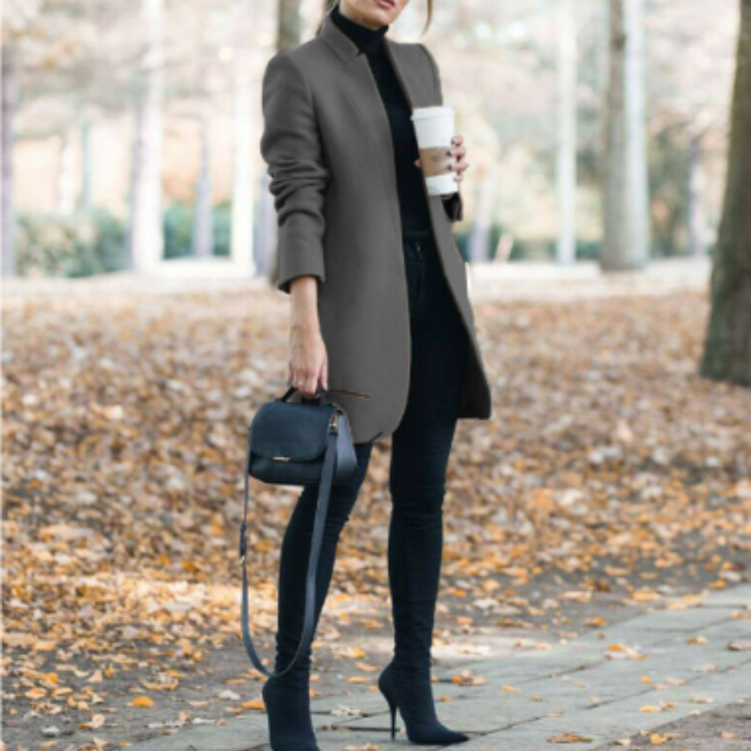 Elegant Reginel women's winter coat, stand collar, perfect for stylish warmth.