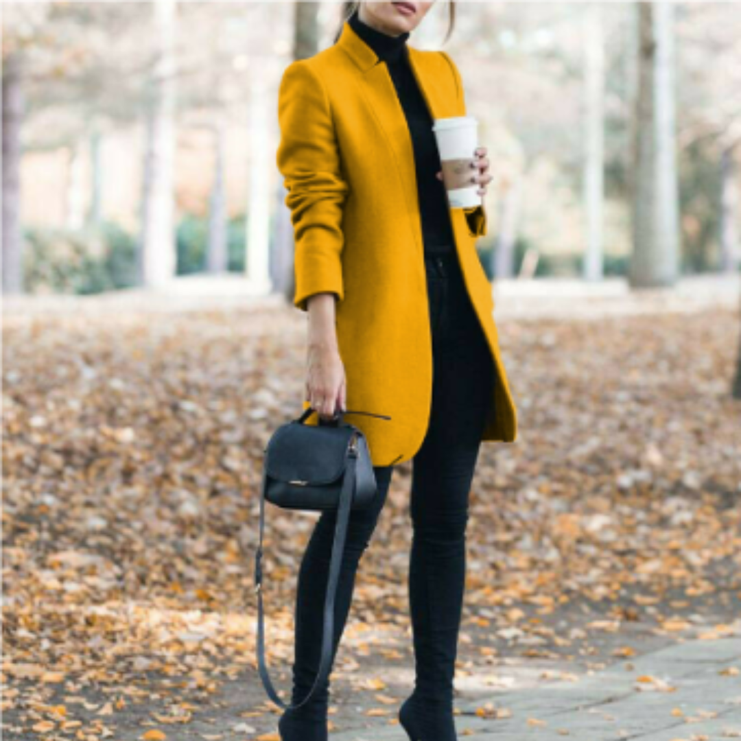 Reginel women's elegant winter coat, stand collar, providing stylish warmth.