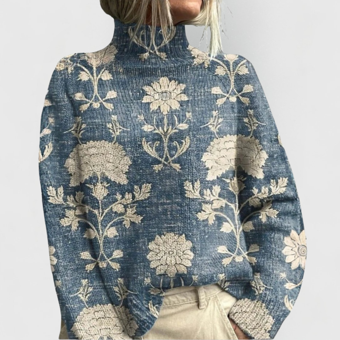 Women's elegant turtleneck sweater, perfect for winter warmth. Cozy, chic knitwear for stylish women.