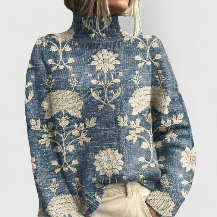 Women's elegant turtleneck sweater, perfect for winter warmth. Cozy, chic knitwear for stylish women.