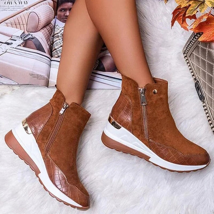 Versatile women's orthopedic ankle boots with easy wear design, providing superior comfort & support.