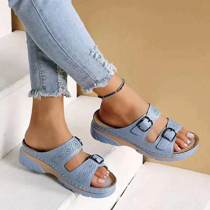 Comfortable women's Elena orthopedic sandals, providing excellent foot support & a stylish look for summer.