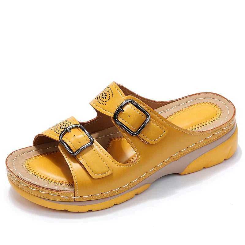 Orthopedic comfort women's Elena sandals, stylish wedge design with foot support, ideal for summer & casual wear.