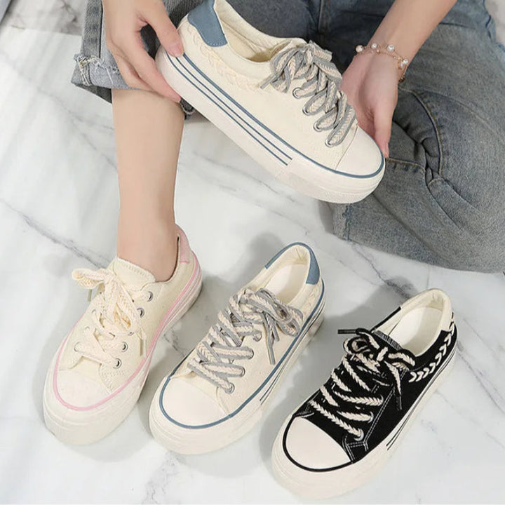 New women's elevated platform sneakers, designed for style, comfort, and height increase. Modern fashion footwear.