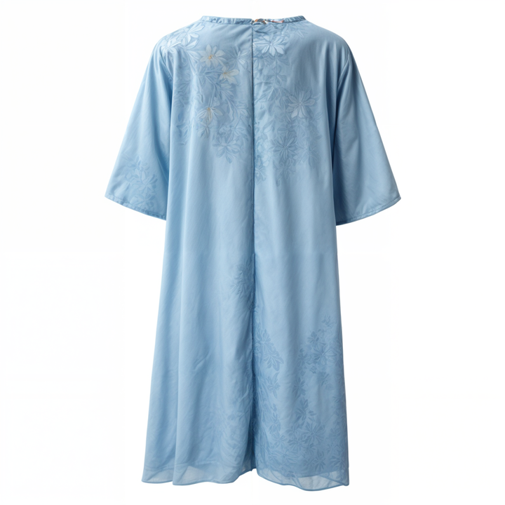 Beautiful Eliana A-line floral dress with short sleeves, perfect for casual wear.