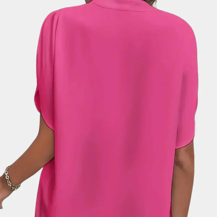 Ella women's airy summer blouse, a lightweight relaxed fit top for comfortable everyday and vacation wear.