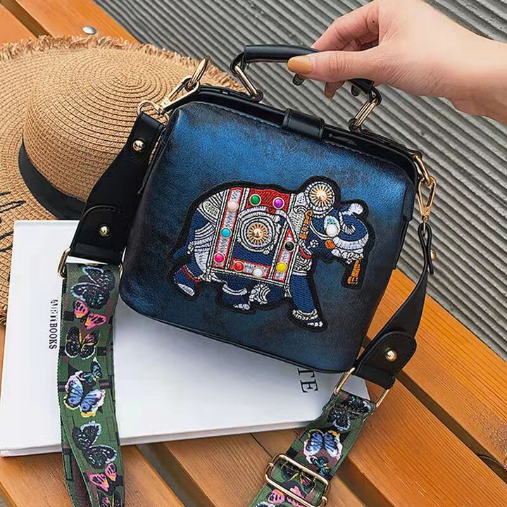 Lightweight women's embroidered mandala handbag, perfect bohemian daily accessory with style.