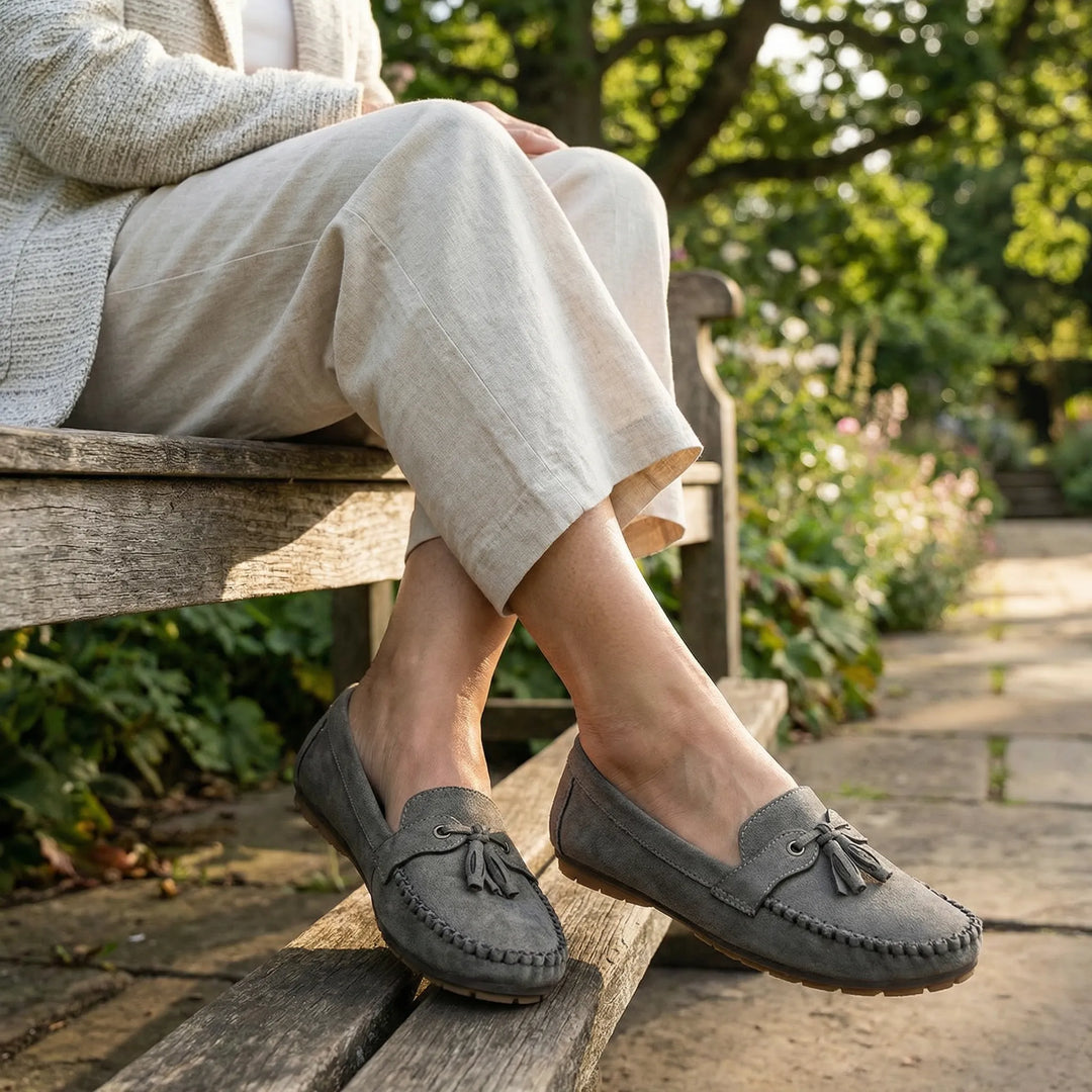 Smart casual extra wide women's loafers, featuring memory foam for blissful steps.