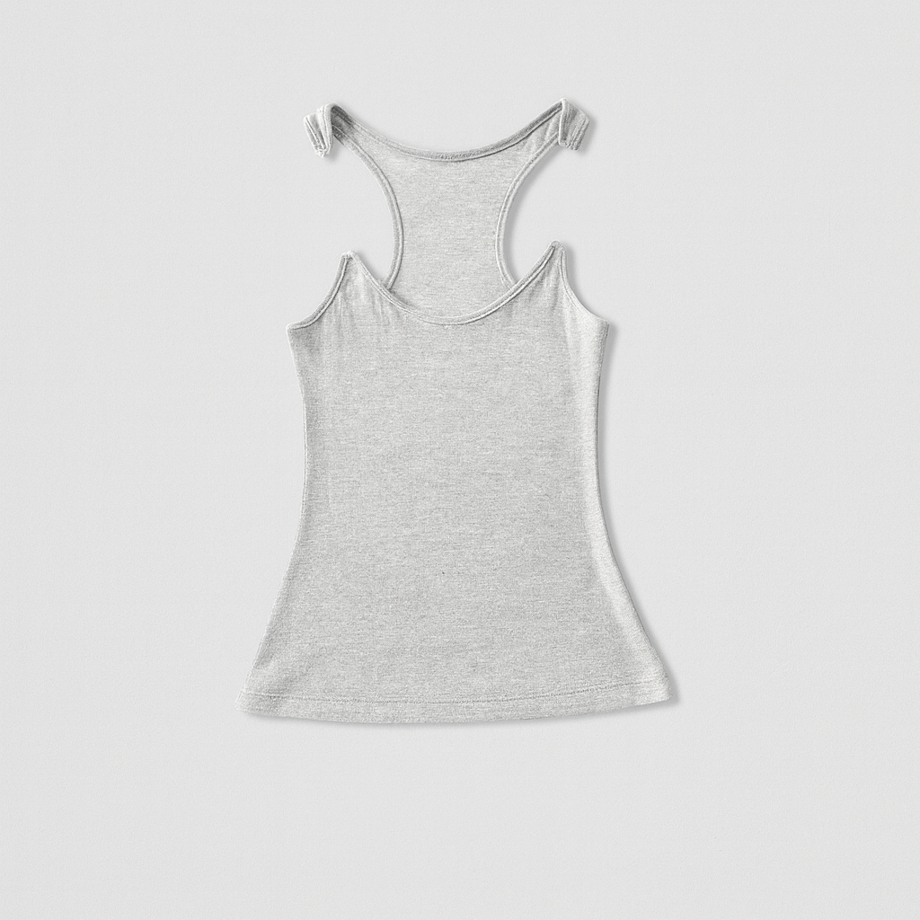 Versatile women's fitted tank top with invisible straps for ultimate comfort. Essential basic for summer and layering.