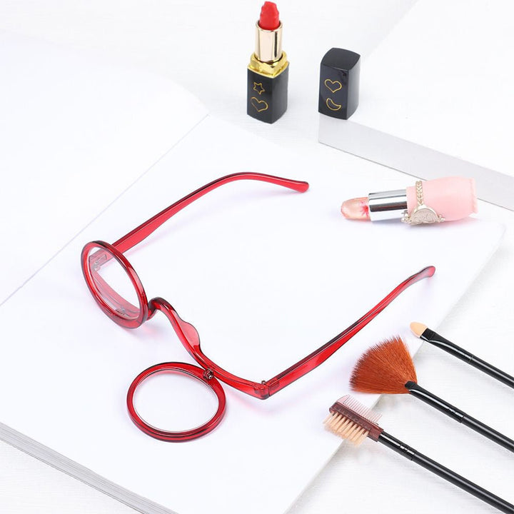 Achieve flawless makeup with women's magnifying cosmetic glasses, ensuring precision and improved eyesight.