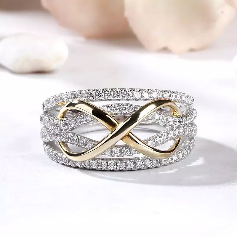 Silver-tone alloy 'Forever Linked' mother daughter ring, a beautiful and meaningful jewelry accessory for women