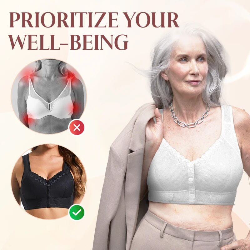 Supportive women's bra featuring front closure and breathable fabric, perfect for daily wear
