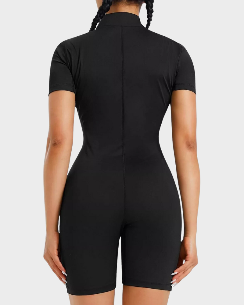 Stylish women's activewear full body sauna suit, perfect for intense fitness sessions & detox sweating.