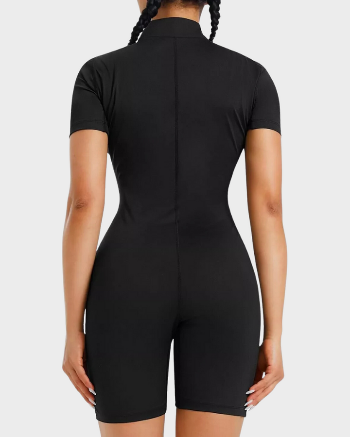 Stylish women's activewear full body sauna suit, perfect for intense fitness sessions & detox sweating.
