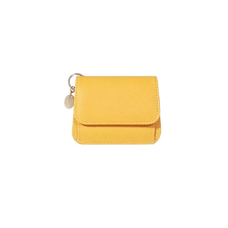 Everyday carry women's genuine leather coin purse with secure zip closure, essential accessory.
