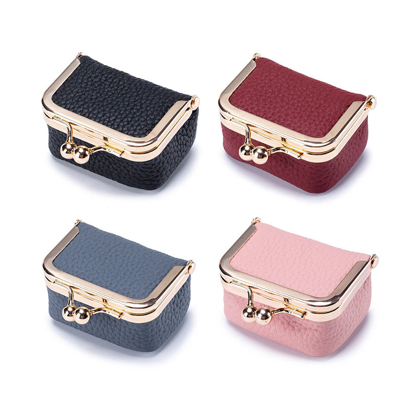 Portable leather jewelry organizer for women, mini size, ideal for travel and keeping accessories tidy.