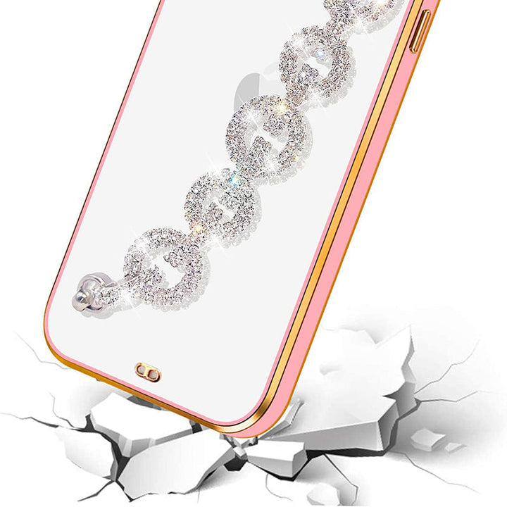 Women's accessory: protective rhinestone bracelet phone case, ideal for daily glam