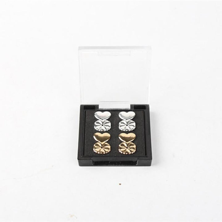 Earring support backs in silver, designed to lift and secure earrings comfortably, a must-have fashion accessory.