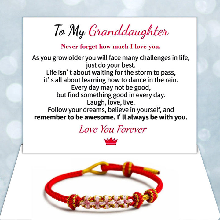 Display of the sentimental knot bracelet, a thoughtful gift for grandmothers and granddaughters