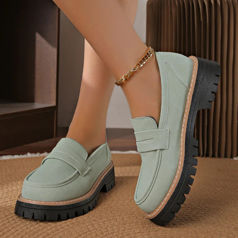 Women's pink platform loafers, a comfortable and fashionable choice