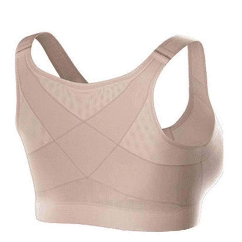 Close-up of the stitching on a women's workout vest, ensuring durability for active use.