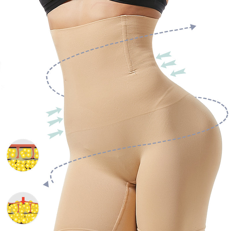 Women's high-waist body shaping pants, seamless tummy control underwear for comfort.