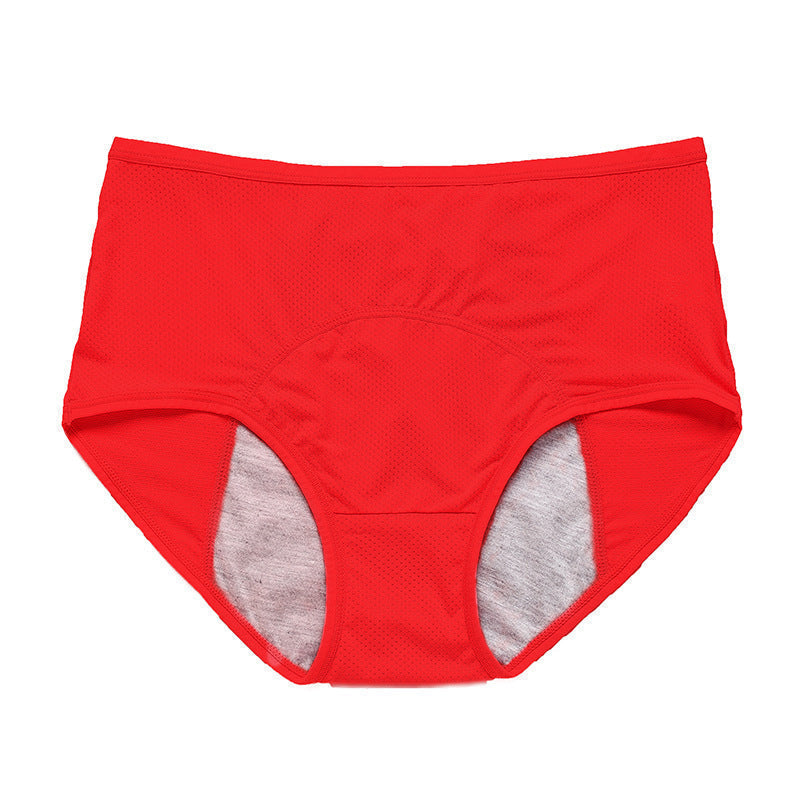 Close-up of the waistband on high waist period panties, showing elastic comfort