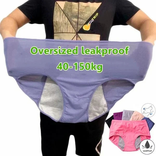 Woman wearing black high waist leak proof period panties, side view, comfort fit