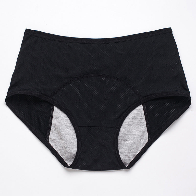 High waist period panties in a discreet neutral color, perfect for everyday feminine hygiene