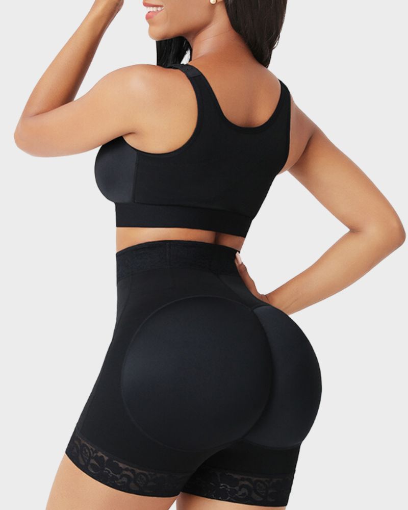 Women's seamless tummy control shorts, a high-waist butt lifter body shaper for daily wear.