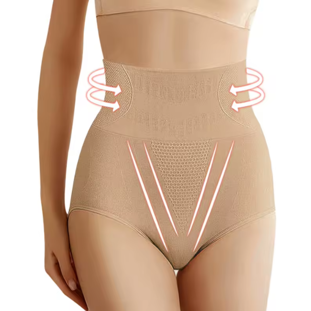 Seamless high-waist women's underwear offering comfortable tummy control & body shaping.