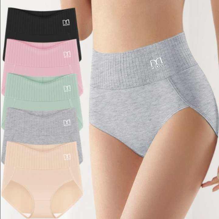 Ladies' high-waist shaping briefs, 6-pack for seamless body contouring & invisible fit.