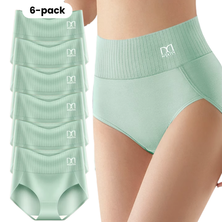 Comfortable women's high-waist seamless shaping underwear multi-pack, ideal for daily use.
