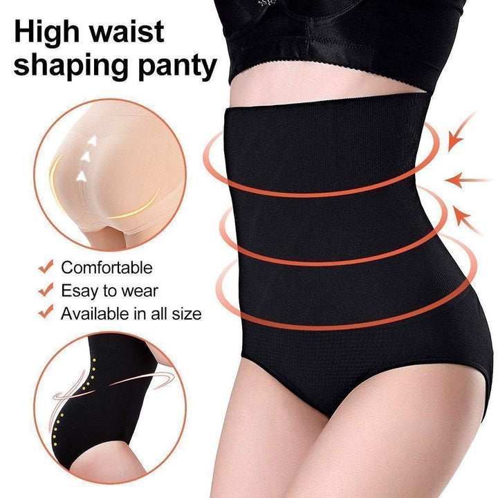 Women's shapewear panties with strong tummy control, high waist design for effective body shaping