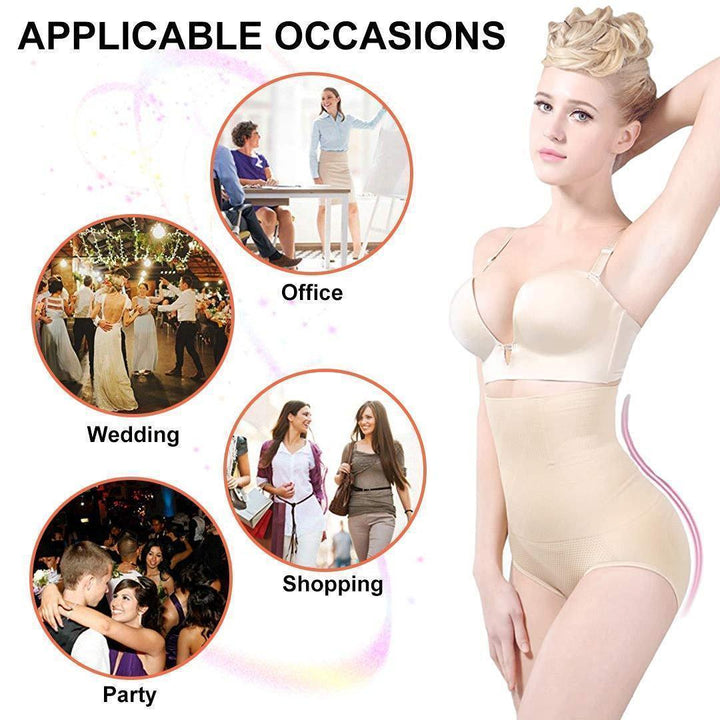 Comfortable women's high waist shapewear, seamless tummy control underwear ideal for body shaping