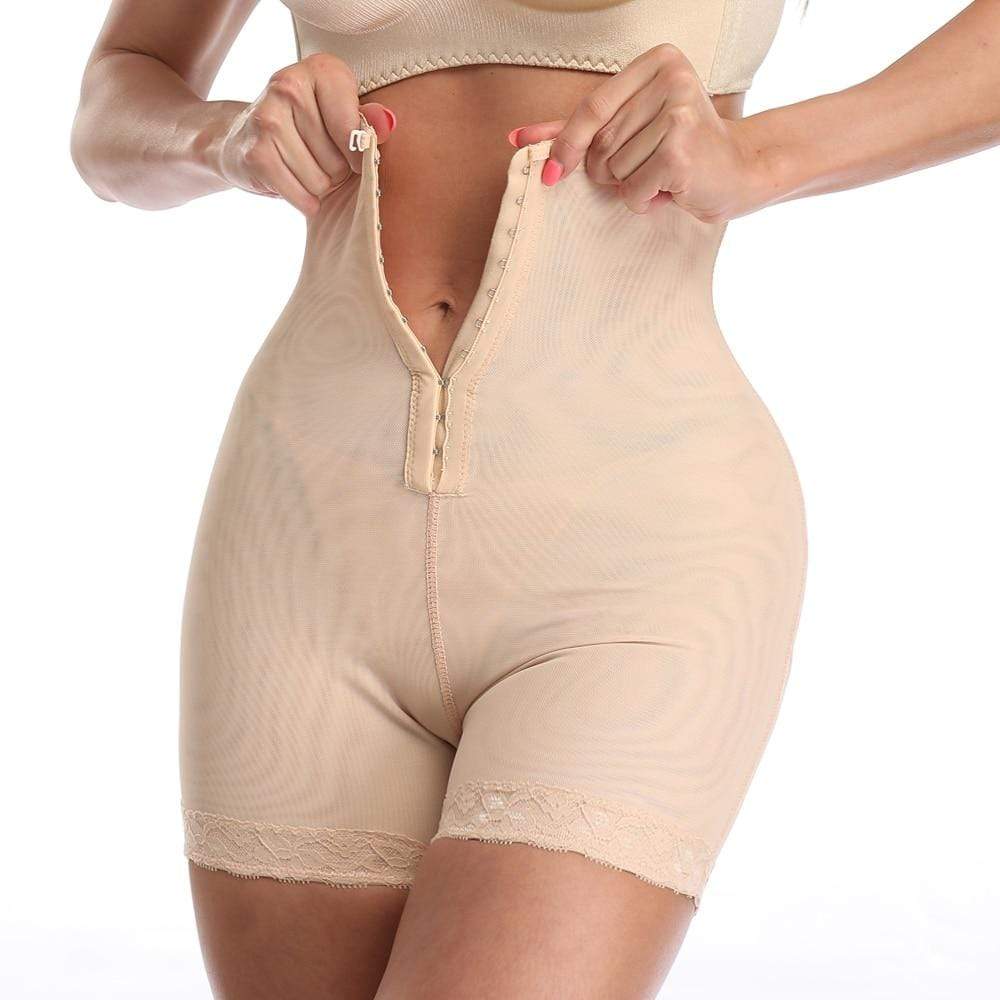 Women's high-waist tummy control shaping shorts, SculptEase body shaper for a smooth, slimming silhouette & butt lift.