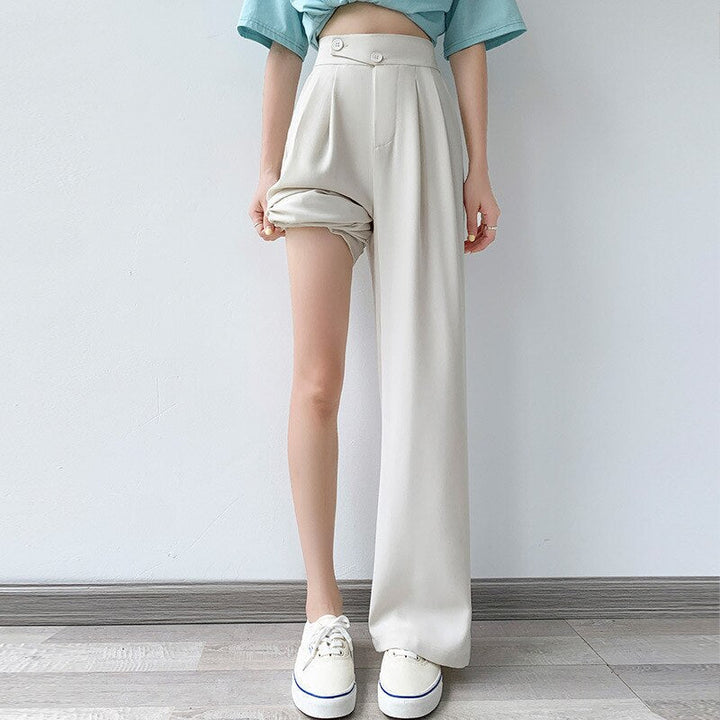Trendy high-waist wide-leg pants for women, a comfortable and elegant choice for any occasion.