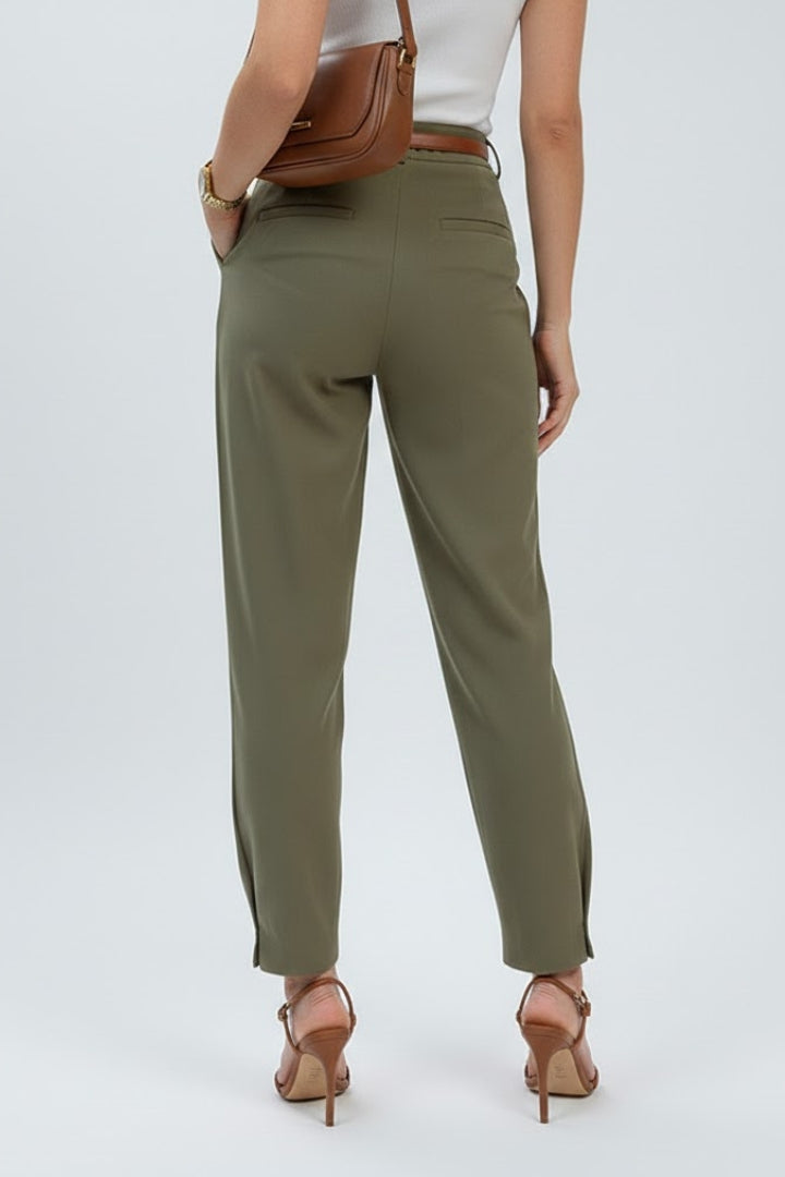 Women's versatile high-waisted tapered trousers, a classic and comfortable choice for modern fashion.