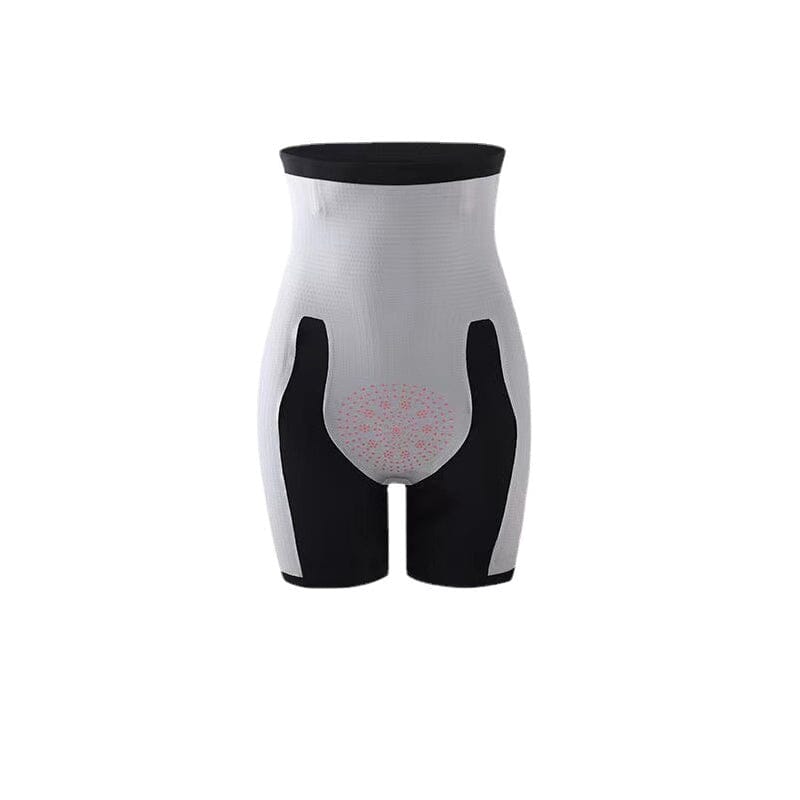 Women's high-waisted shaper pants in white, offering light tummy control & smooth lines