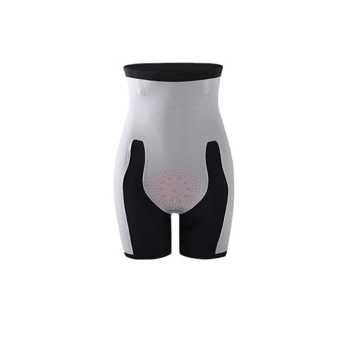 Women's high-waisted shaper pants in white, offering light tummy control & smooth lines