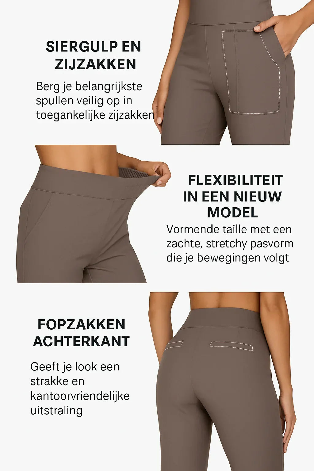 Versatile women's fashion pants: high-waisted, wide-leg, and pull-on with side pockets for all occasions.
