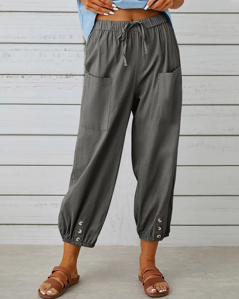 Stylish women's wide leg trousers with a high waist and comfortable loose fit. Great for modern fashion.
