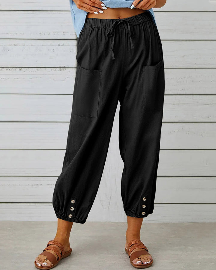 Elegant women's high-waisted wide leg pants, designed for effortless style. Suitable for office or casual.