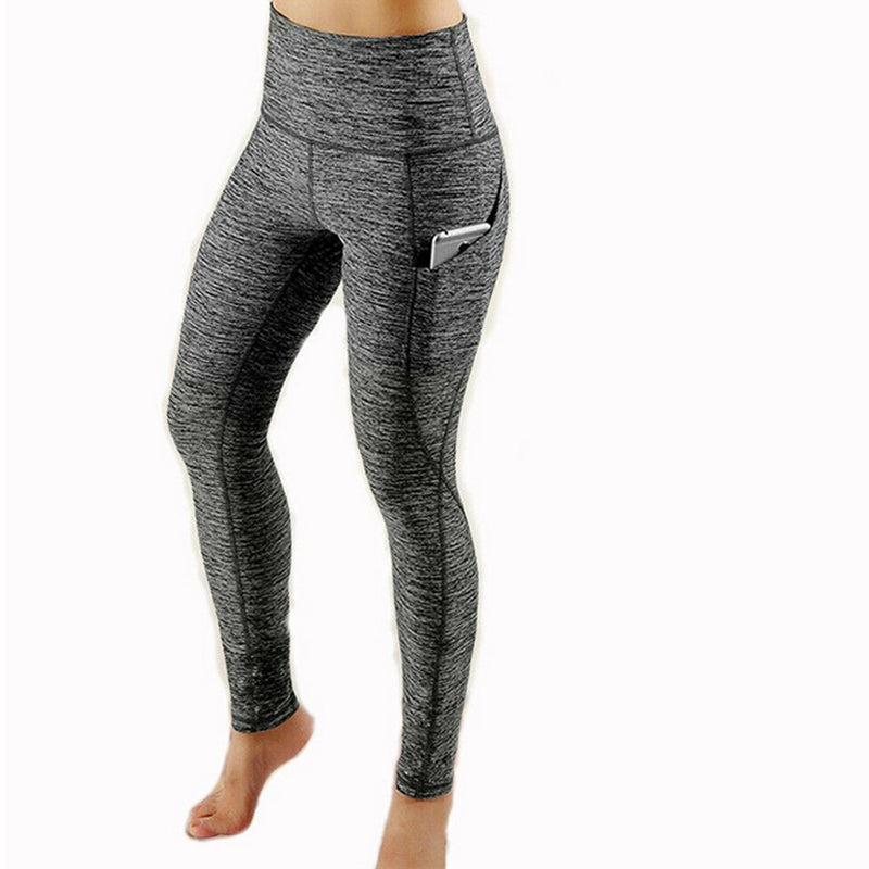 Fashionable women's leggings, high-waisted, with pockets, blending style & functionality.